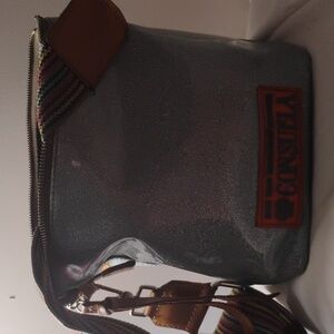 Consuela Glittery Silver Messenger Bag